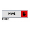 Plaquette de porte Privé Novap en plexiglas couleur 170 x 45 mm 4033402