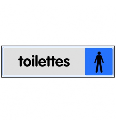 Plaque toilettes hommes Novap en plexi couleur 4036489