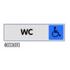 Plaque toilettes handicapés Novap en plexi couleur 4033693