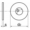 Rondelles plates série large Lu inox A2, diamètre 16 mm, boîte de 50 pièces