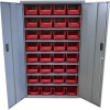 Armoire 2 portes 32 bacs 10L rouge 960x400x1600