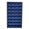 Armoire sans porte 32 bacs 10L bleu 960x400x1600