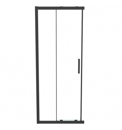 Porte de douche paroi accès dangle Connect II 80cm profilé noir mat