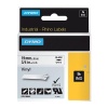 Ruban continu étiquettes vinyle autoadhésives pour Rhino 6000 largeur 24mm longueur 55m blanc sur fond noir