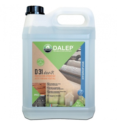 Protection hydrofuge D31 écoR DALEP formule à base de matières actives 100 biosourcées dorigine végétale bidon 5l