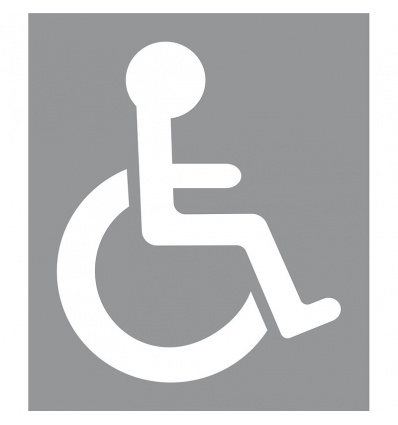 Pochoirs PMR pour marquage parkings 1x120m Handicapé