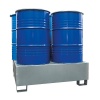Bac de rétention acier galvanisé charge 950 kg 2 fûts capacité 220 litres