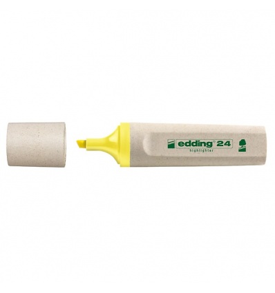 Surligneurs à pointe biseautée E24 EcoLine coloris jaune boîte de 10