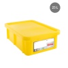 Bac HACCP 55 L rectangulaire couvercle jaune