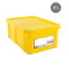 Bac HACCP 55 L rectangulaire couvercle jaune