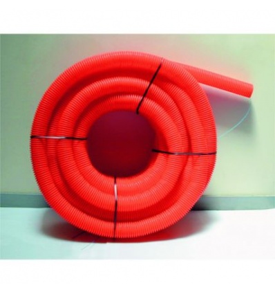 Gaine TPC annelée CABOFLEX Diamètre 50 mm Couronne de 50 mètres Coloris rouge