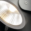 KALU LED 2 applique plafonnier, noir, LED 34W, 3000K, 60°