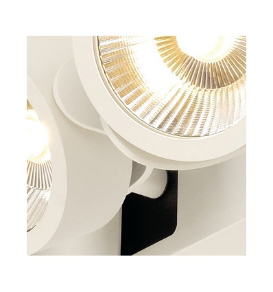 KALU LED 3 applique plafonnier, blanc noir, LED 47W, 3000K, 60°
