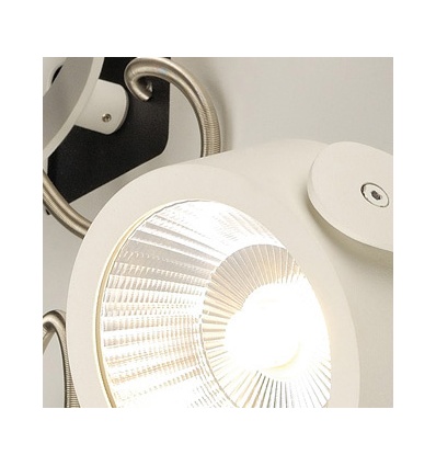 KALU LED 4 applique plafonnier, carré, blanc noir, LED 60W, 3000K, 60°