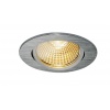 KIT NEW TRIA 68 LED, rond, alu brossé, 9W, 3000K, 38°, alim inclus