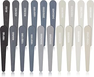 Honoson 20 Pièces Bâtons de Ponçage pour Modèles en Plastique Bâtons de Polissage Assortiment d